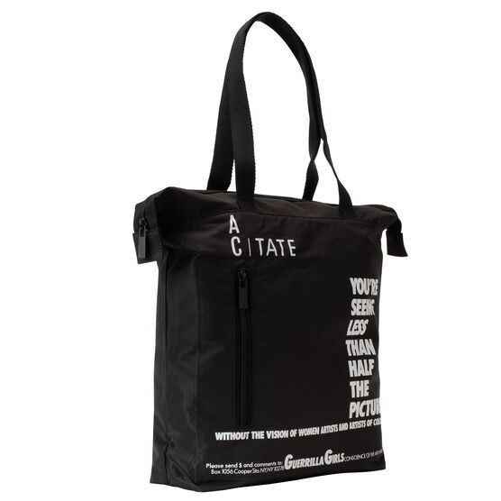 Ally Capellino Guerrilla Girls black tote bag